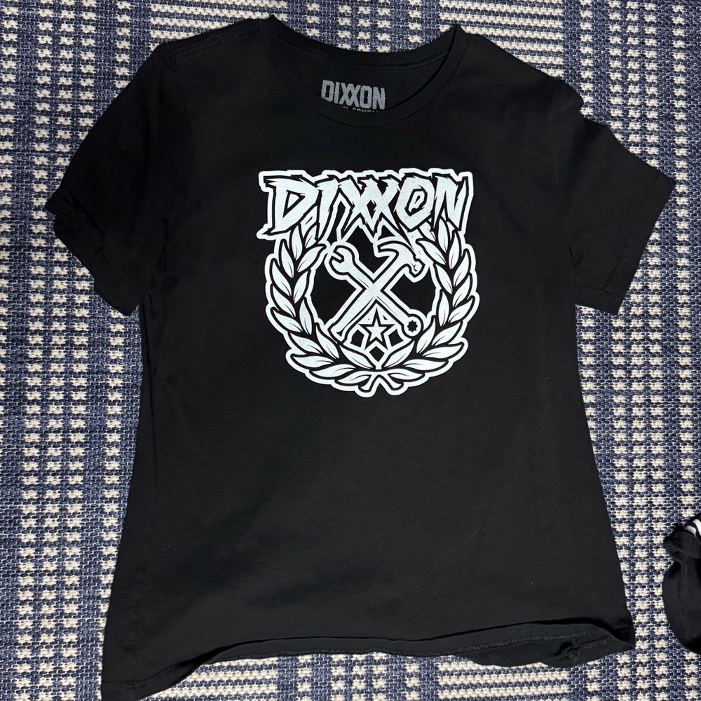 DIXXON Black Tee with white Brand Print